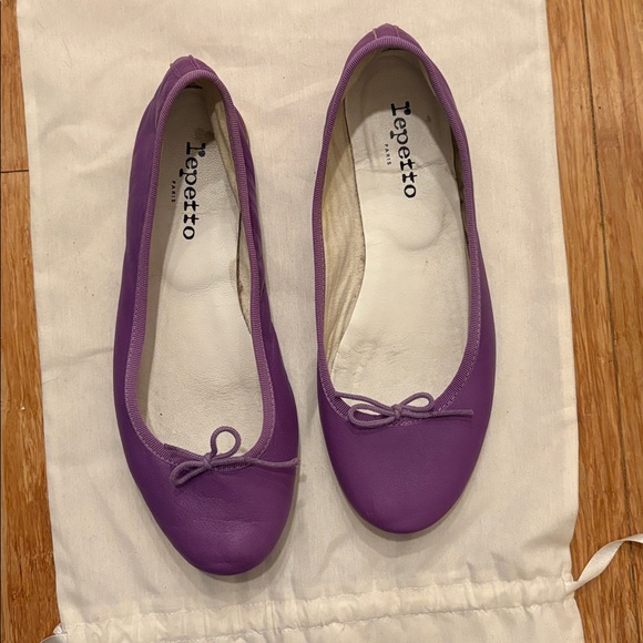 Repetto Lilac Ballet Flats with Bow - Picture 7 of 7